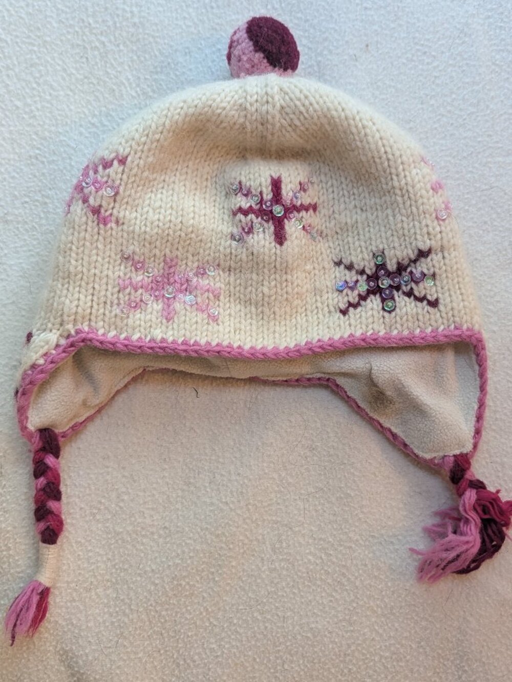Everest Designs Kids 100% Wool Fleece Lined Earflap Hat